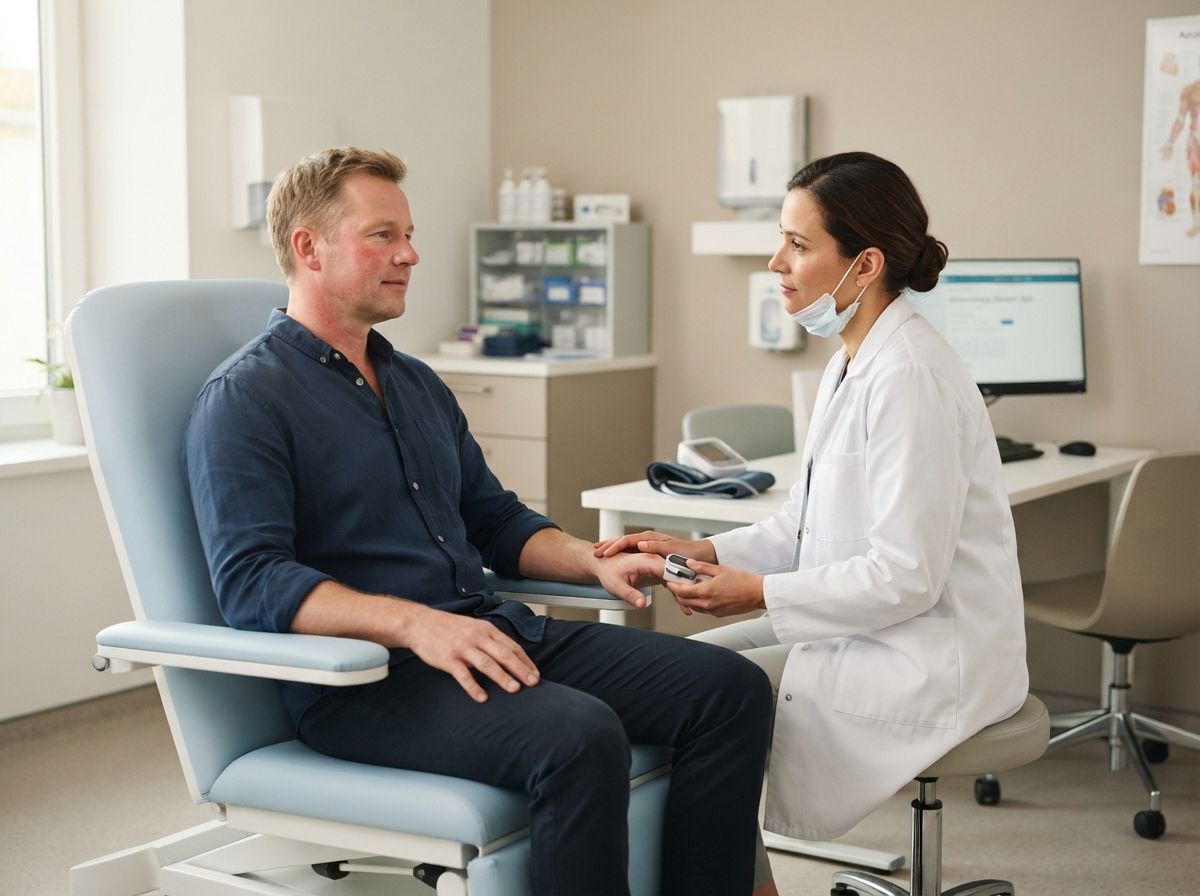 Кодирование препаратом «Алгоминал» врач осматривает пациента